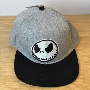 Jack Nightmare Before Christmas Gray and Black Skull Cap NWT